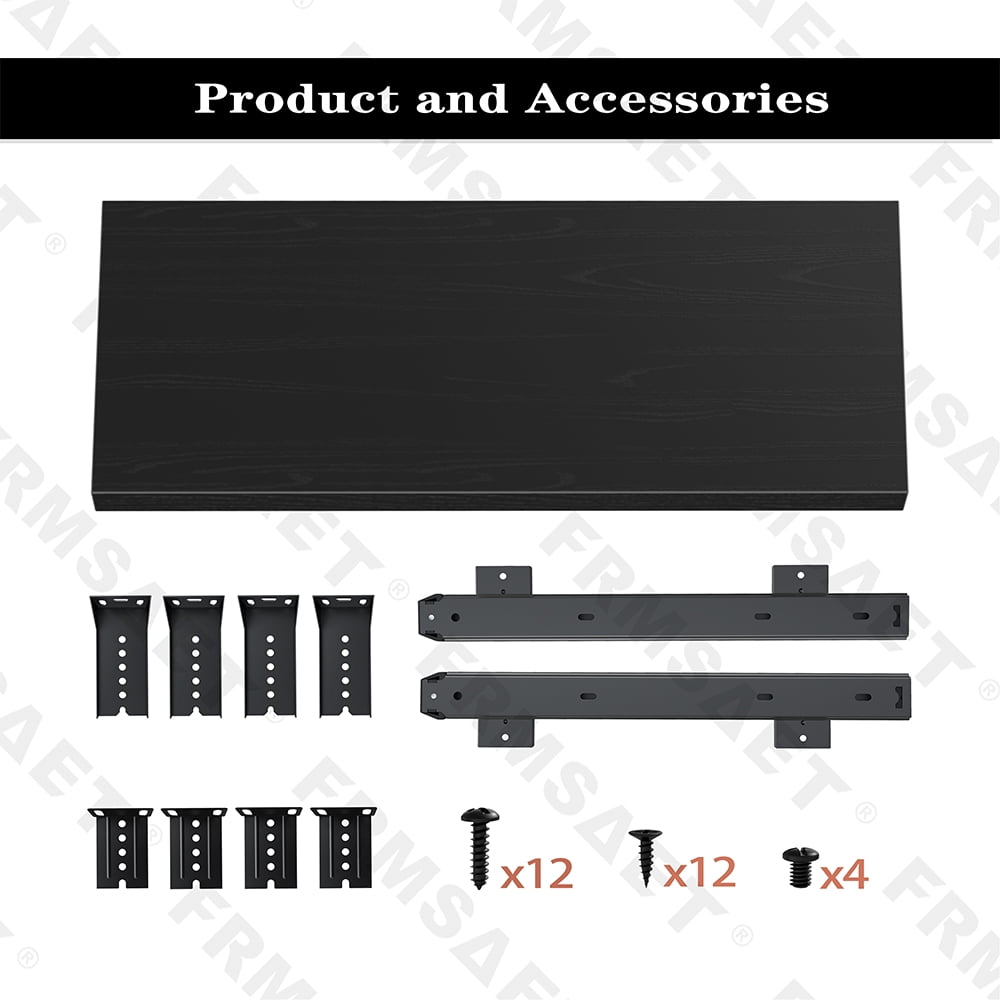 FRMSAET Office Furniture Accessories Home Hardware 20 inches Keyboard Drawer Tray Wood Holder Under Desk with Adjustable Height slide . (20 inches,Black)