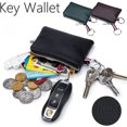 thumbnail image 2 of shiyou-Leather Coin Purse Wallet with Key Chain Small Change Purse Keychain Card Holder Keychain Pouch Small Keychain Wallet for Women and Men, black, Coin Purses & Pouches, 2 of 4