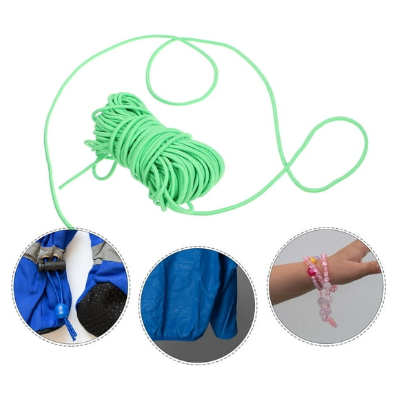 PTOOTP Elastic Drawstring Cord Green 1000x0.3x0.3cm for Garments and Bags 1Pack
