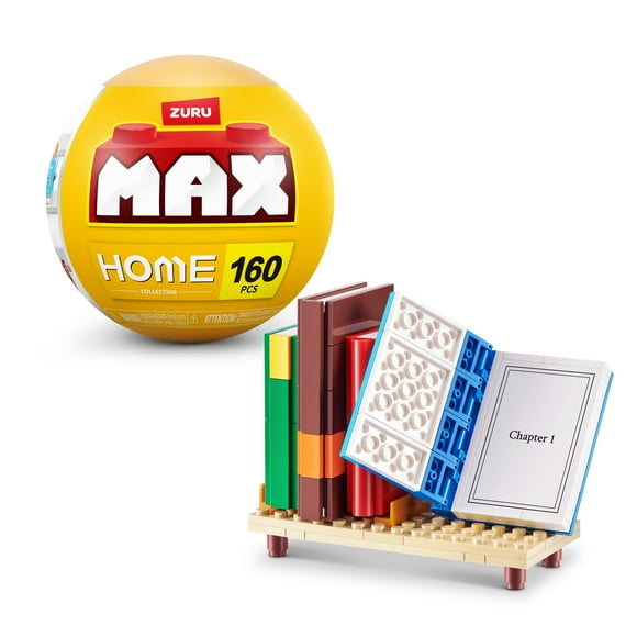 MAX Build More Premium Home (Books) de ZURU – Jouet de déballage avec mini briques. Jusqu'à 181 pièces à construire et afficher. Pour enfants, ados, adultes 8+ ans.
