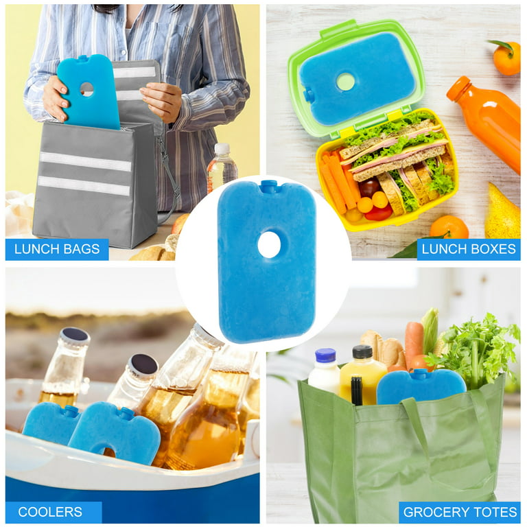 LotFancy 6 Ice Packs for Cooler and Lunch Box, Reusable Freezer