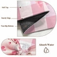 thumbnail image 6 of Pink Floral Print Bathroom Mats 2x3 FT, Non Slip Small Kitchen Mat, Checkered Bow Rose Flower Gingham Washable Soft Backed Front Door Throw Rugs Non-Shedding Indoor Outdoor Doormat for Entryway Sink, 6 of 8