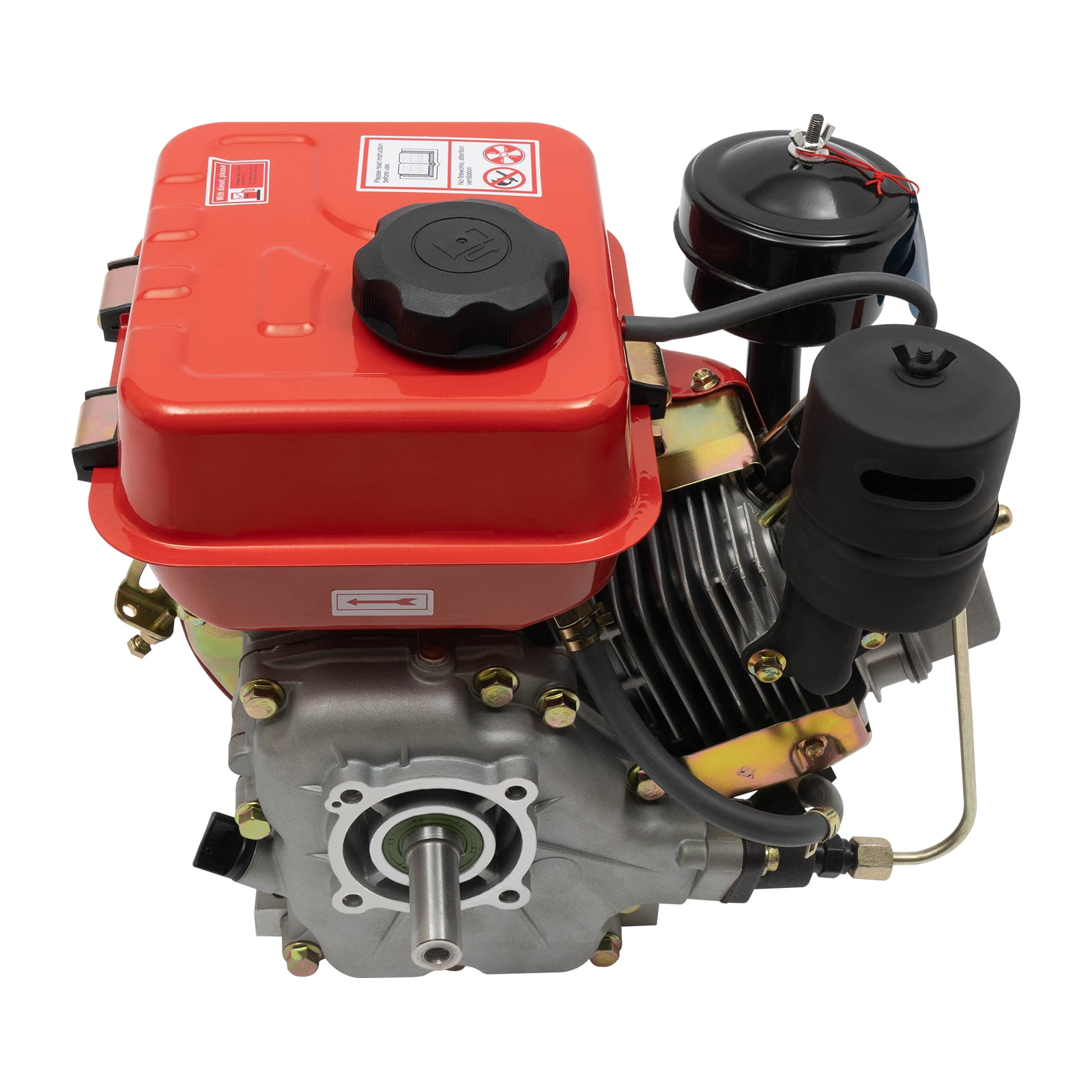 4-Stroke Diesel Engine Motor Single Cylinder For Small Agricultural Machinery 3-HP for Go Cart, Mini Bike, Chipper, Log Splitter, Lawn Mower, Cement Mixer (Red)