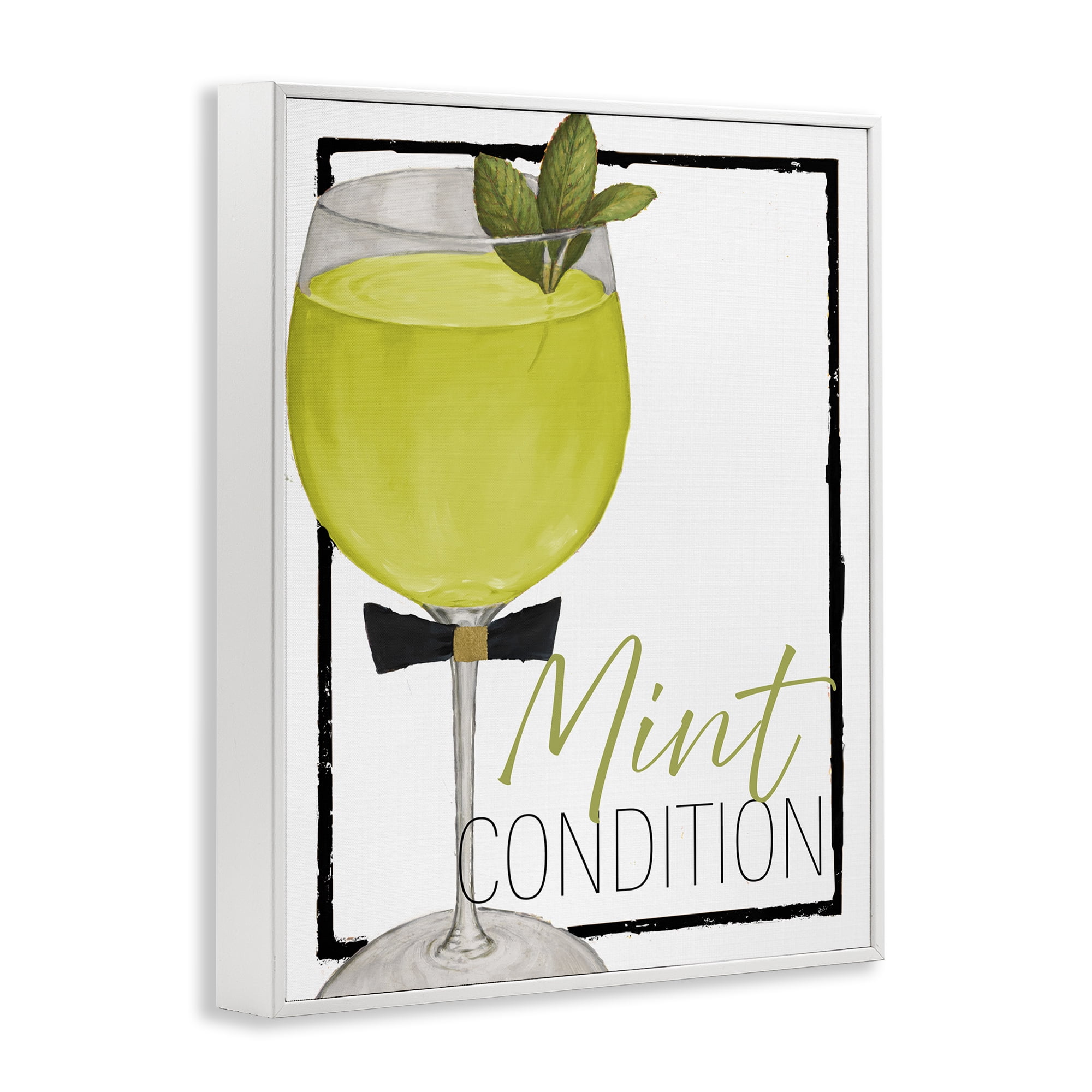 Stupell Industries Mint Condition Cocktail White Framed Giclee Art, design by Lorenzo Collective