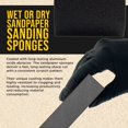 thumbnail image 4 of Dura-Gold 220 Grit 4-Sided Hand Sanding Block Sponges with Angled Edge, Box of 6 - Performance Flex 3.9" x 2.75" x 1" Wet or Dry Flexible Sandpaper Abrasive Pads - Wood, Drywall, Metal Auto Paint, 4 of 6