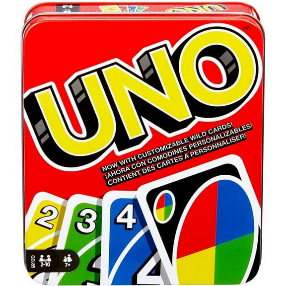 ROAR Organic Mattel Games UNO: Family Card Game 112 Cards in a Sturdy Storage Tin Gift for 7 Years