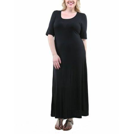 24/7 Comfort Apparel - Women's Plus Size Maxi Dress - Walmart.com