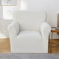 thumbnail image 1 of Funda para sillón elástica, 1 pieza, color blanco roto, pequeña, 1 of 1