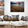thumbnail image 3 of Designart Trodden Sand on Ocean Beach - Seashore Photo Throw Pillow - 18x18, 3 of 4
