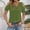 Green, variant on MAIHAN Women Polo Shirt Half Sleeve Summer Tees Crew Neck Basic Tops Summer Baggy Tops Cotton Tee Shirts for Women