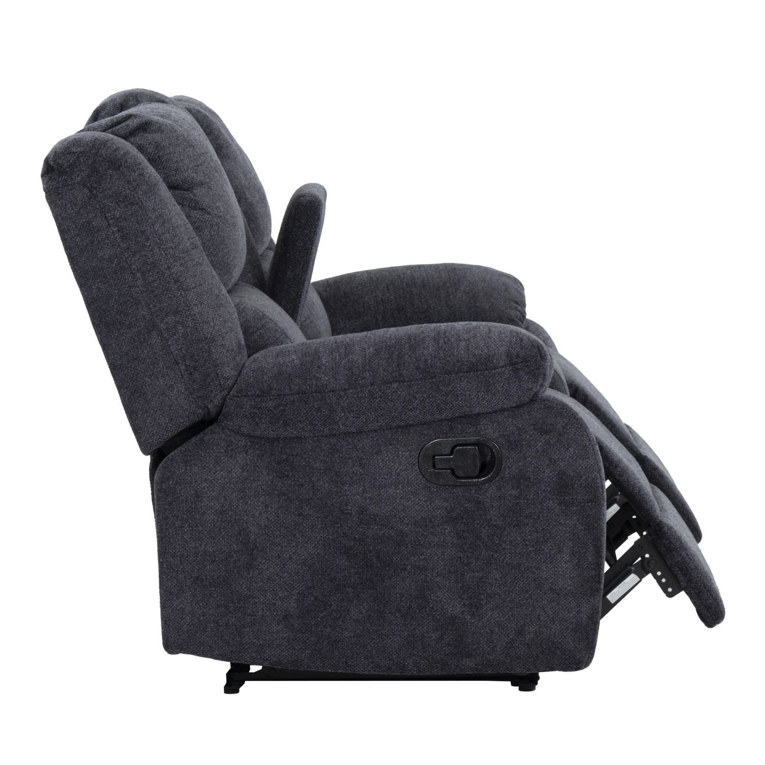 Primo Arthur Canapé 2 places inclinable 76 pouces avec console porte-gobelets, coussins moelleux, revêtement durable, structure solide, design moderne, inclinaison facile