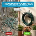thumbnail image 4 of Gardenised Metal Wall-Mount Classic Swirl Hose Holder Heavy-Duty Outdoor Hanger and Water Hose Organizer with Sturdy Reel Hooks & Screws for Yard Lawn Garden Patio Landscaping and Home Use, Bronze, 4 of 7