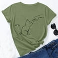 thumbnail image 3 of Tops Para Mujer Elegantes Blusas Casuales Camisas de Moda Sueltas Cuello Redondo Animal Lindo Estampado Camiseta de Manga Corta Odeerbi ODB167132, 3 of 7