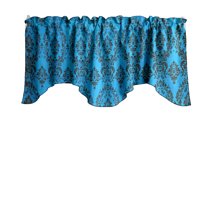 Damask Taffeta Scalloped Valance Curtain Window Treatment Kitchen Home Décor 58" Wide / 20" Tall