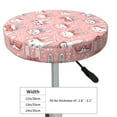 thumbnail image 4 of Fotbe Girl Rabbit Stool Covers Round,Waterproof Round Bar Stool Covers Bar Chair Covers Washable Stool Cushion Slipcover for 12-14 Inch Chair-12 inch, 4 of 7
