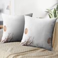 thumbnail image 3 of LALILO Throw Pillow Covers Christmas Christmas Balls Golden White Cushion Cover 18" x 18", 2 Pack, 3 of 6