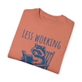 thumbnail image 4 of Unisex Less Working More Reading Funny Raccoon Comfort Colors Shirt, 4 of 8