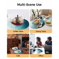 thumbnail image 2 of 15 Inch Round Placemats Set of 4, Blue Teal Ombre Non Slip Heat Insulation PP Table Mats, Coastal Beach Modern Abstract Art Washable Place Mats for Kitchen Dining Party Table Decor, 2 of 7