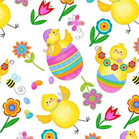 Studio E 3905-1 Spring Has Sprung Springtime Chicks Quilting Fabric by Yard
