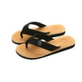 thumbnail image 3 of Men‘s Flip Flops, Color Blocking Design with Textured Non-Slip Footbed & Ventilation Grooves, for Beach, Pool, Shower, and Summer Wear Khaki 42, 3 of 6