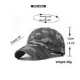 thumbnail image 3 of SGFCWSX Men Baseball Style Hat,Camouflage Printed Curved - Bill Adjustable Plain Hat Gray Free Size, 3 of 3