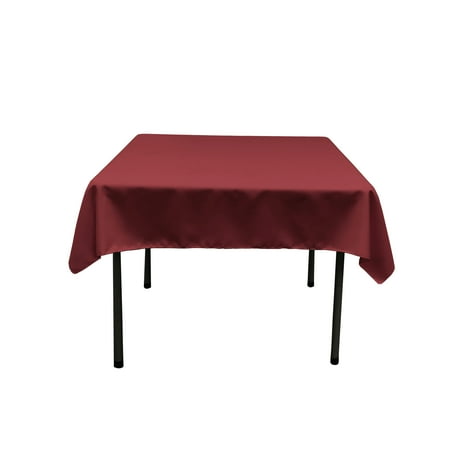 

LA Linen Polyester Poplin Square Tablecloth 52 by 52-Inch Cranberry