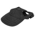 thumbnail image 5 of Gorra de béisbol transpirable para mascotas, ajustable, ligera, para perros, con visera, color negro, L, 5 of 5