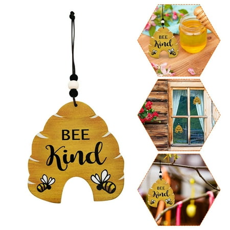 

Bee Festival Decorations Pendant Creative Style Wooden Beehive Ornaments Bee Crafts B