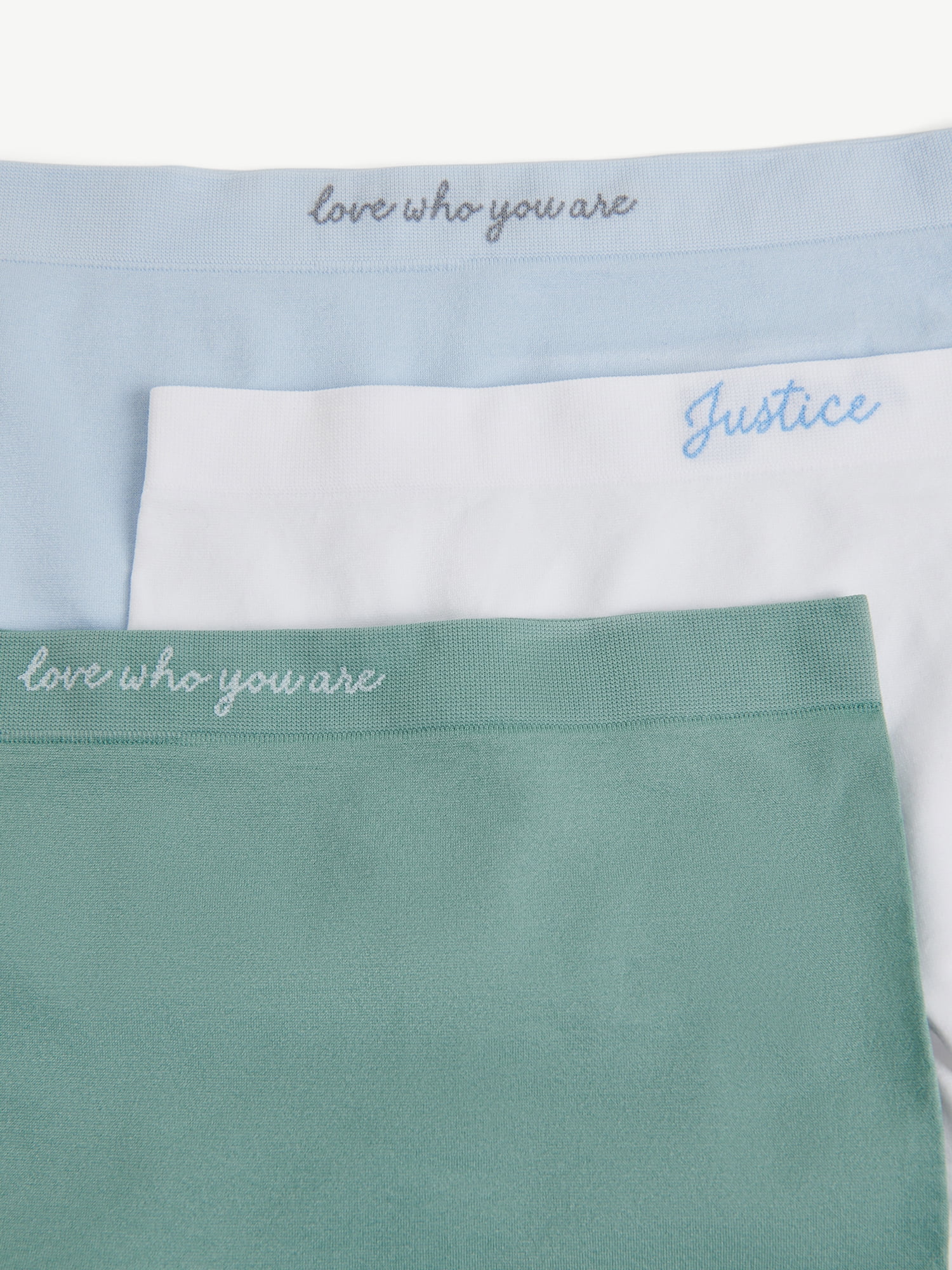 Justice Girls Seamless Shortie Undies, 5-Pack, Sizes 6-16