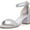 Silver Glitter-NEW, variant on Pennysue Women's Chunky Low Heels Sandals Silver Glitter Ankle Strap Wedding Shoes 8M