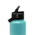 thumbnail image 5 of 32oz Teal and Blue Ombre Stainless Steel Bottle with Flip Straw Lid, by Athletic Works, 5 of 6