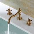 thumbnail image 2 of Chester Traditional Dual Handle Bathroom 3 Hole Basin Tap Victorian Spout, 2 of 5