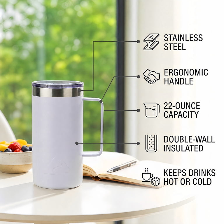 Ozark Trail 22oz Ceramic Lined Stainless Steel Insulated Coffee