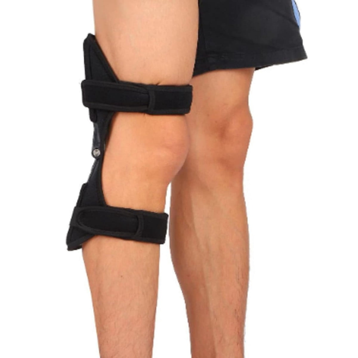 Spring Stabilizer Knee Brace  Adjustable Support for Squats, Volleyball & Climbing Breathable Joint Protection for Men & Women (Black, 1-Pack)