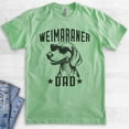 thumbnail image 2 of Weimaraner Dad, Unisex Men's Shirt, Weimaraner Owner, Funny Dog Dad Gift, Heather Apple Green, Small, 2 of 6