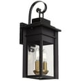 thumbnail image 6 of Franklin Iron Works Bransford Vintage Outdoor Wall Light Fixture Black 17" Clear Glass for Post Exterior Barn Deck House Porch Yard Patio Home Outside, 6 of 9