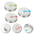thumbnail image 2 of 3 Sets of Mason Jar Lids with Straw Hole Stainless Steel Straw Lids Straw Lid with Plugs, 2 of 3