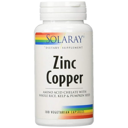 Zinc Copper Amino Acid Chelates | Healthy Cellular, Heart & Thyroid Function Support w/Pumpkin Seeds & Kelp | Non-GMO & Vegan | 100 VegCaps, 3X Support: Zinc,.., By