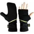 thumbnail image 1 of Turtle Gloves Lightweight Convertible Running Mittes for Spring/Fall, Black Yellow - S, 1 of 6