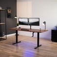 thumbnail image 3 of VIVO Manual 71” x 30” Stand Up Desk, Dark Walnut Table Top, Black Frame, 3 of 9