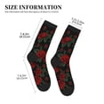 thumbnail image 3 of Xecao Roses Print Crew Socks for Men and Women, Men's Soft Moisture-wicking Sock, 3 of 7