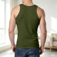 thumbnail image 2 of Eltusu Men's Gym Tank Tops, Tight Summer Basic Muscle Sleeveless Shirts Army Green Size XL, 2 of 7