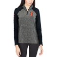 thumbnail image 3 of Women's Gray/Navy Illinois Fighting Illini Finalist Quarter-Zip Pullover Jacket, 3 of 3
