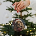 thumbnail image 5 of Happy Holidays Cocker Spaniel Dog Ornament Dog in Red Santa Hats Unique Christmas Ornament Round Two-Sided Printed Christmas Keepsake Ideas for Women Men, 5 of 7