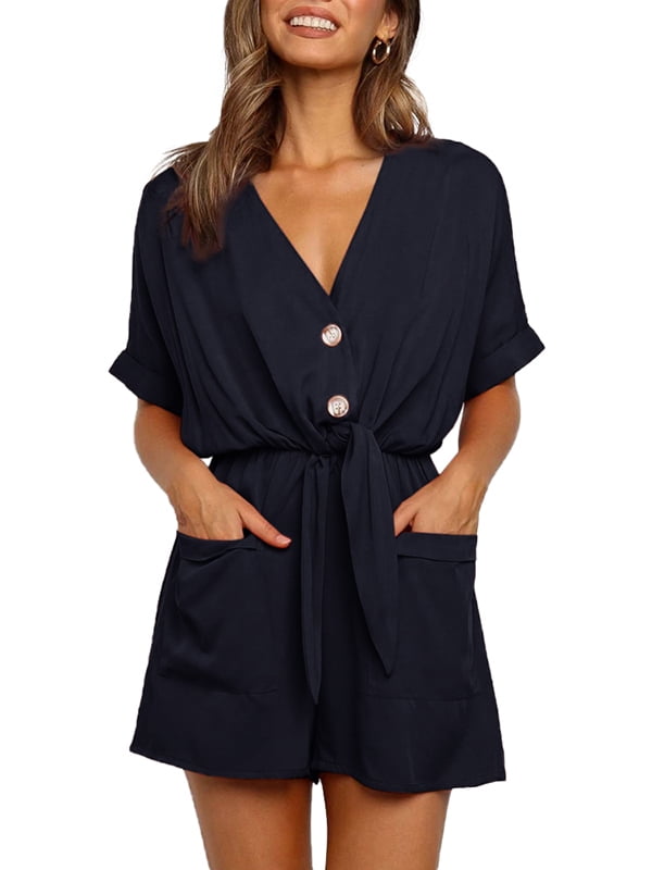 womens jumpsuit short sleeve