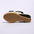 thumbnail image 5 of Womens Wedge Platform Espadrille Slide Sandals Slip On Open Toe High Heels Casual Summer Shoes Black 9.5, 5 of 7
