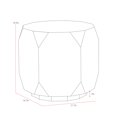 thumbnail image 5 of Pasargad Home Noho Collection Side Table, Wood Finish End Table for Living Room, Home Office, Gold, 5 of 5
