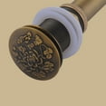 thumbnail image 6 of Renovators Supply Bathroom Sink Drain Antique Brass Pop Up Drain with Decorative Carving, 6 of 7
