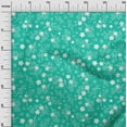 thumbnail image 3 of oneOone Cotton Poplin Teal Blue Fabric Asian Floral Craft Projects Decor Fabric Printed By The Yard 42 Inch Wide, 3 of 4