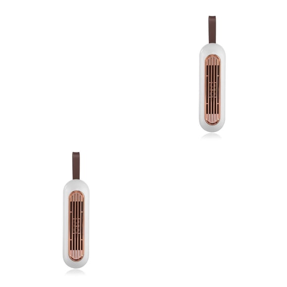 Injueey Refrigerador Ambientador Recargable Eliminación de olores Bolsillo portátil Comedor Inodoro Olor Desodorante Oro rosa 2piezas
